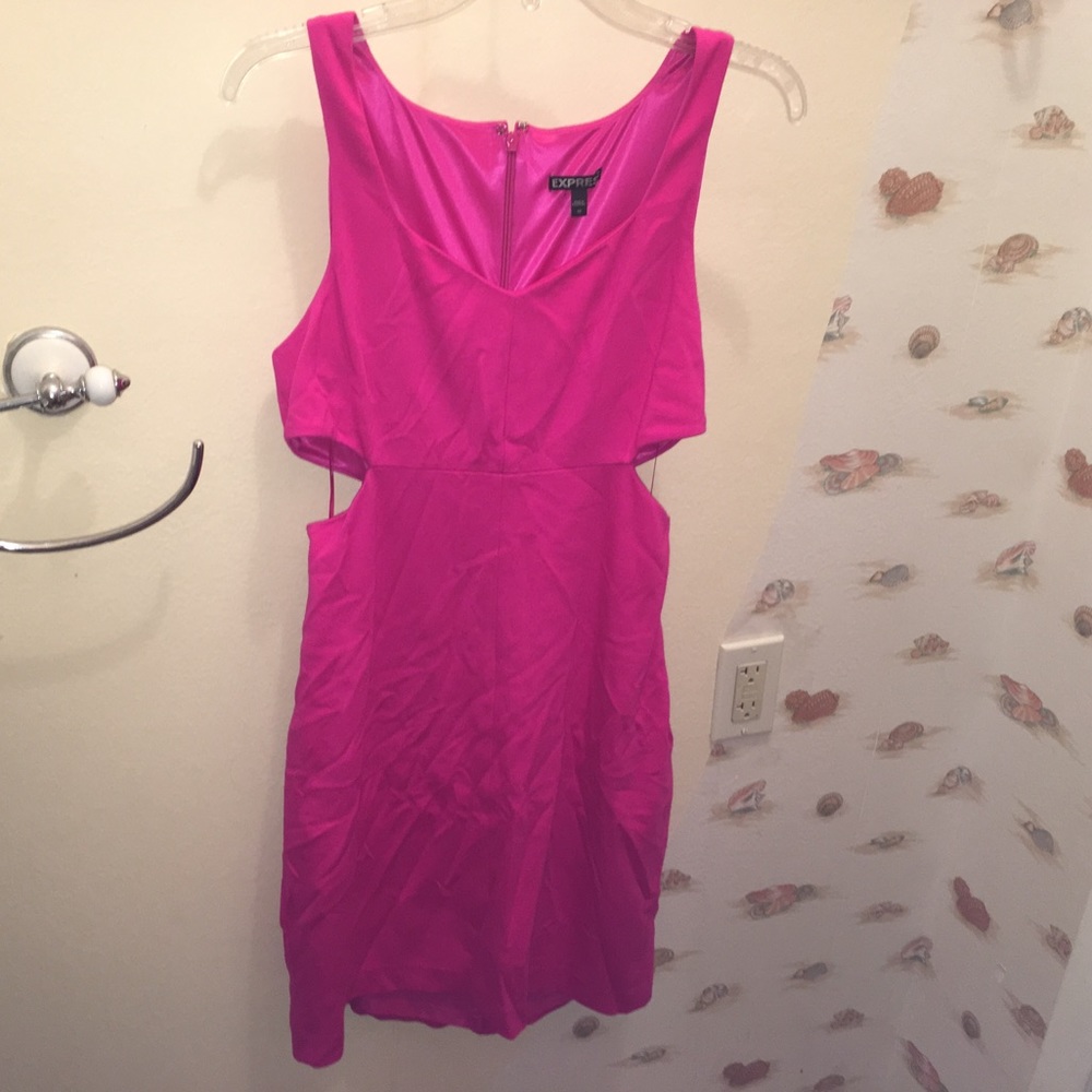 EXPRESS 💖 HOT Dress Sz 10 Sexy Cutout Club Pink